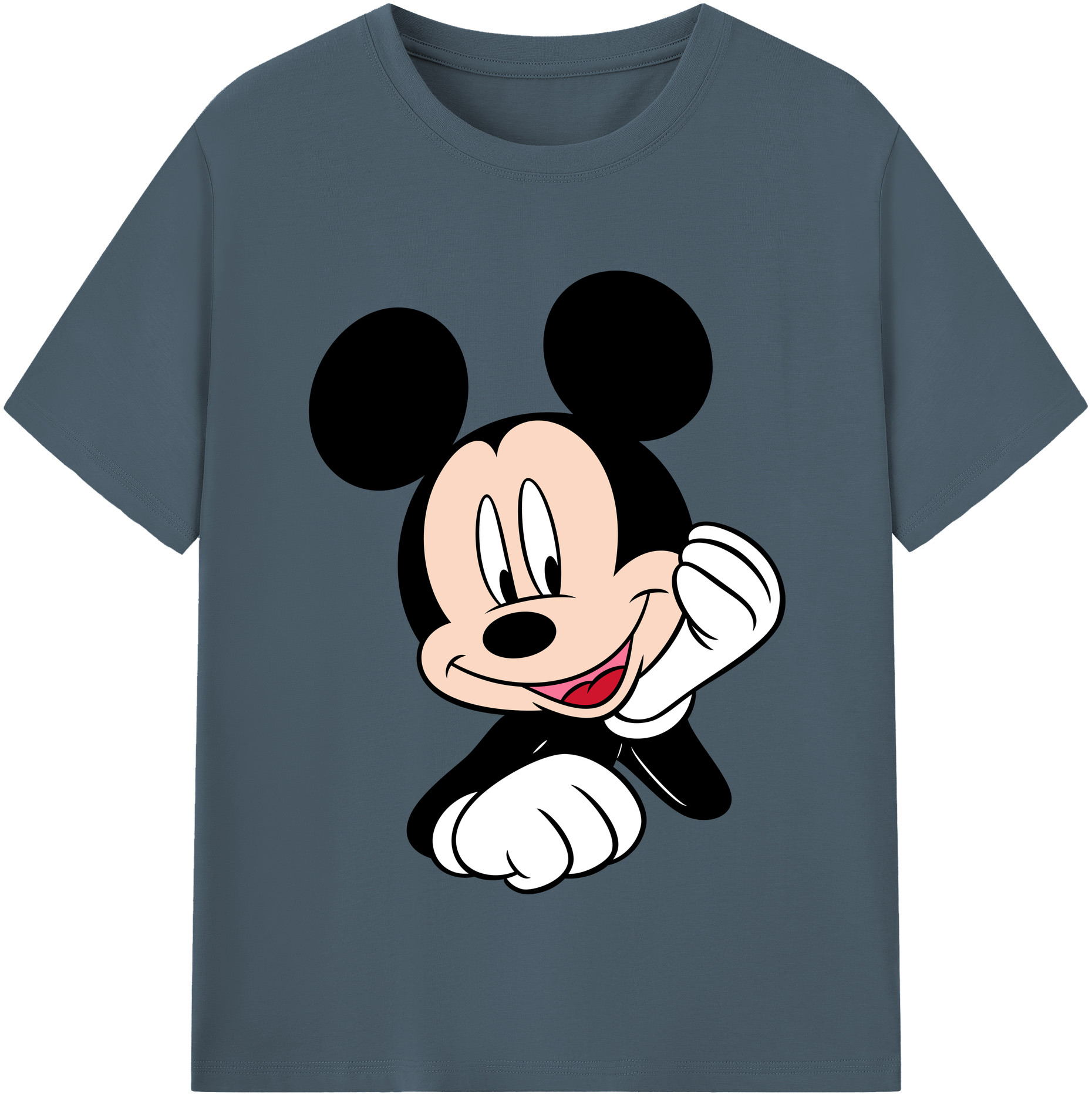 （画像用） ミッキーマウス Mickey Mouse 綿100％半袖Tシャツ（フロントプリント）